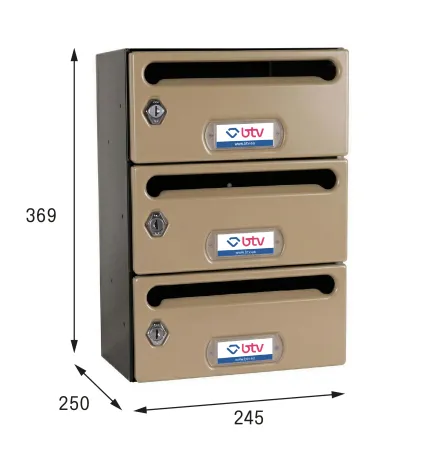 BUZON MERCURIO TRIPLE (3 BUZONES) BEIGE