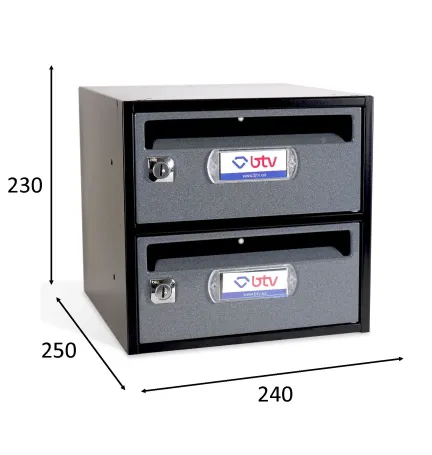 BUZÓN MONCAYO DOBLE (2 BUZONES)GRIS