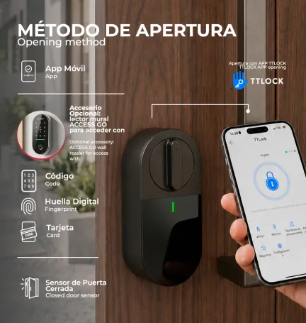 CERRADURA INTELIGENTE ARGOS TTLOCK NEGRO