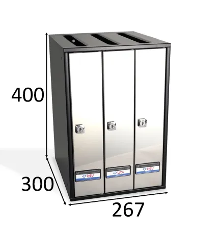 BUZON PRISMA SUPERIOR INOX SATINADO G3