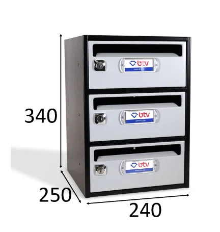 BUZON MONCAYO ACERO INOXIDABLE SATINADO 240x250 G3