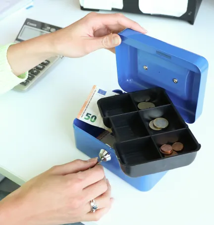 CAJA CAUDALES-11 AZUL