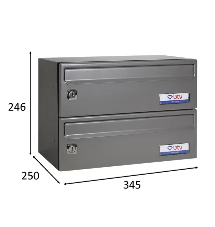 BUZON BARAJAS DOBLE (2 BUZONES) 345x250 GRIS