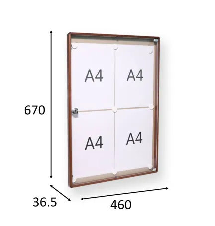 TABLÓN DE ANUNCIOS VERTICAL GRANDE EFECTO MADERA OSCURA