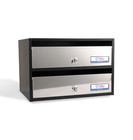 BUZÓN ANETO DOBLE (2 BUZONES) ACERO INOXIDABLE BRILLO