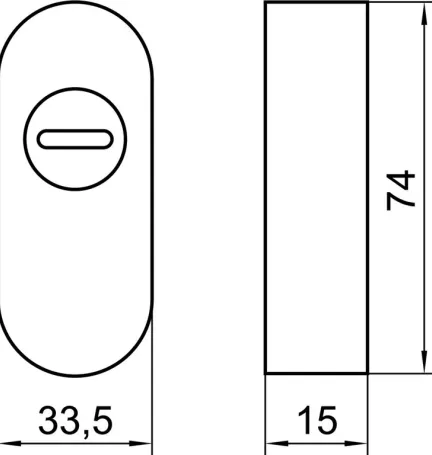 ESCUDO OVALADO DE 15 MM ACERO INOXIDABLE