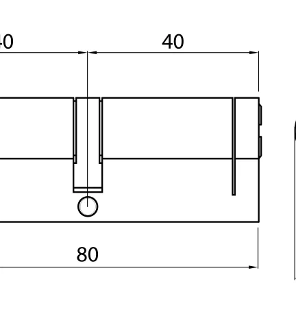 CILINDRO SNAKE PLUS 40/40 NK ( 5 LLAVES)