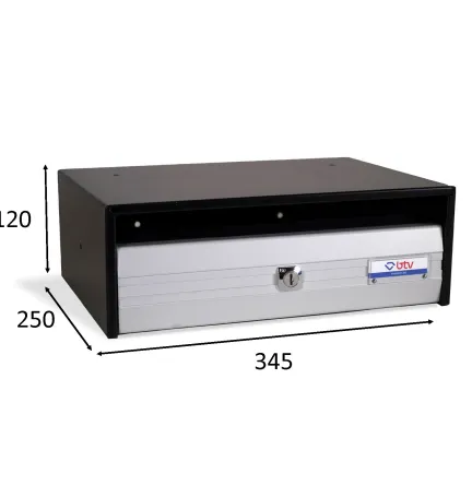 BUZON TROYA 345X250 PLATEADO