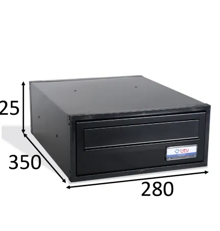 BUZON VIENA DOBLE ACCESO 280X350 NEGRO