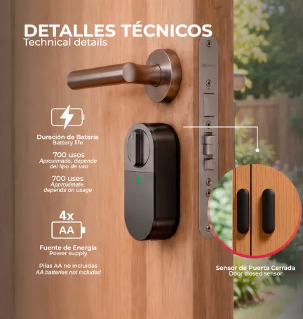 CERRADURA INTELIGENTE ARGOS TTLOCK NEGRO