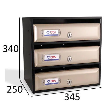 BUZÓN SEVILLA TRIBLE (3 BUZONES) BEIGE