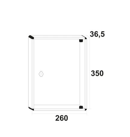 PORTALLAVES DISEÑO V1 ALUM MAD OSC 21 LLAV 260X350