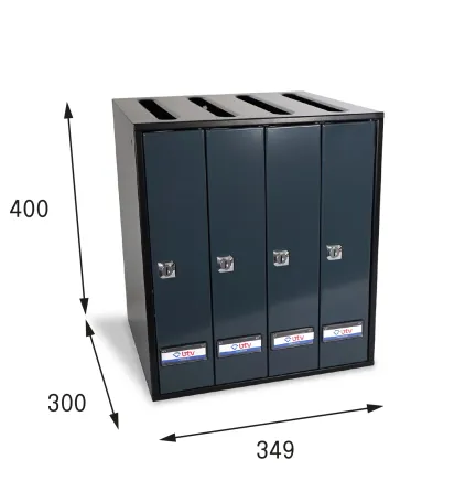 BUZON PRISMA SUPERIOR G4 CUERPO NEGRO PUERTA ANTRACITA