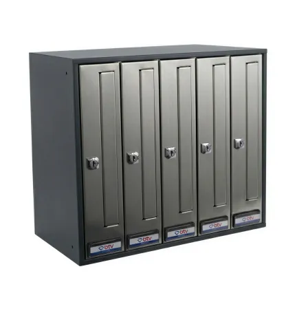 BUZON PRISMA FRONTAL G4 CUERPO ANTRACITA PUERTA INOXIDABLE SATINADO
