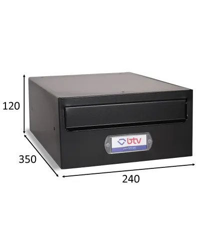 BUZON MONCAYO DOBLE ACCESO NEGRO FONDO 350