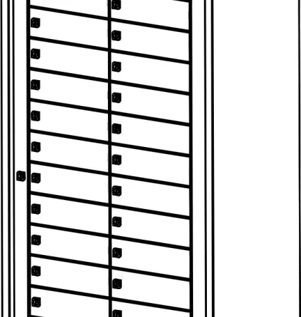 BUZON BCP Negro 24 CASILLEROS PUERTAS C/BOCACARTAS
