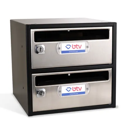 BUZÓN MONCAYO DOBLE (2 BUZONES)ACERO INOXIDABLE BRILLO