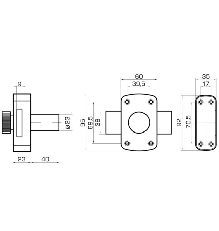 CERROJO TOPAZ DORADO BOX