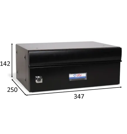 BUZON EXPO HORIZONTAL 347x250 NEGRO