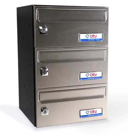 BUZON BARAJAS TRIPLE (3 BUZONES) 245x250 ACERO INOXIDABLE SATINADO