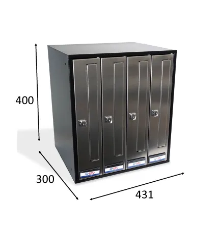 BUZON PRISMA FRONTAL INOX BRILLO G4 C/SOLAP