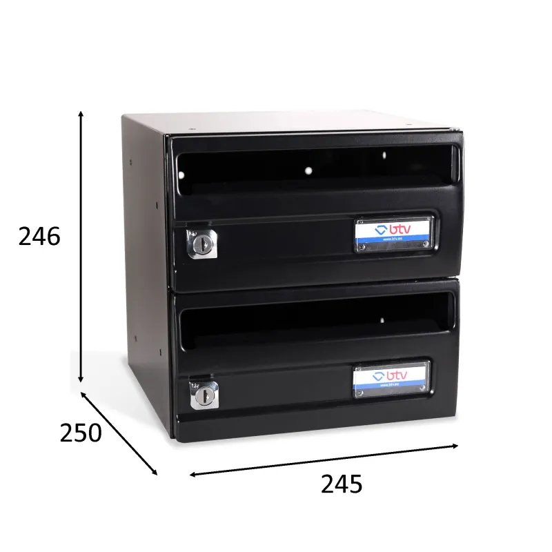 BUZÓN SILVER DOBLE (2 BUZONES) NEGRO