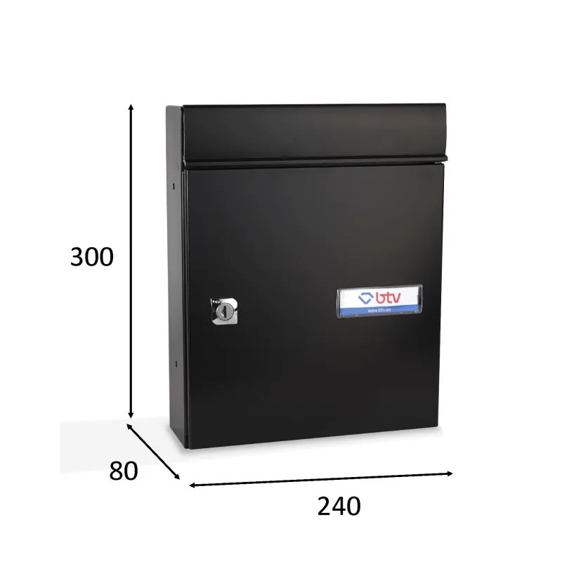 BUZON EXPO VERTICAL NEGRO