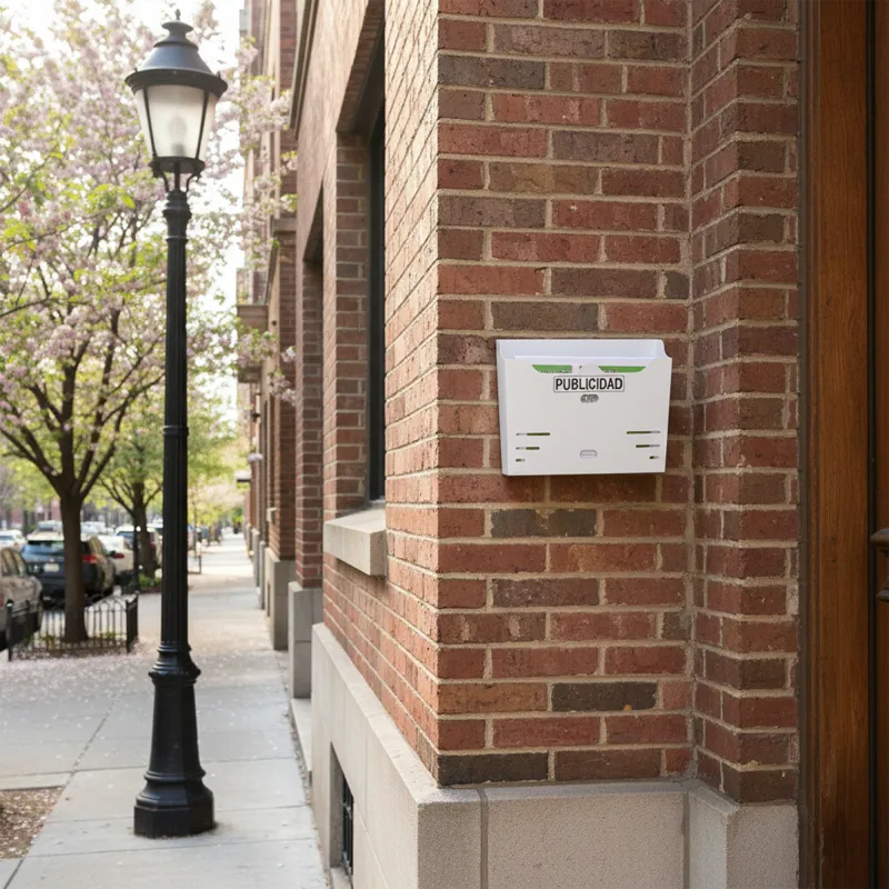 CESTA DE PUBLICIDAD HORIZONTAL BLANCA