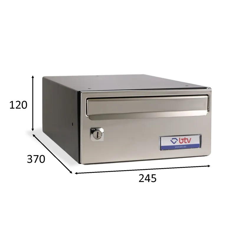 BUZON BARAJAS INOX.BRILLO 245x370x124 G1