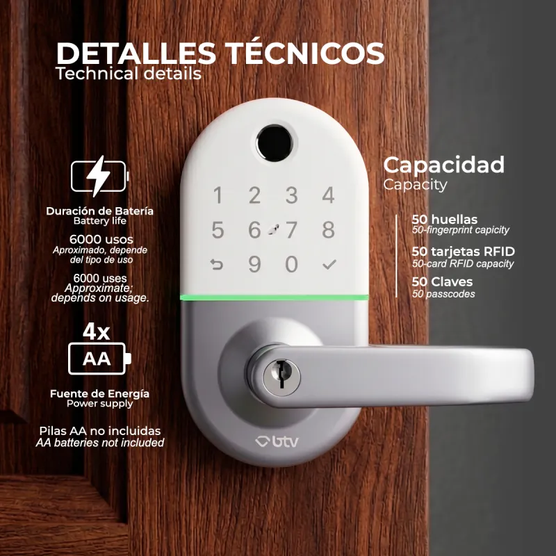 CERRADURA INTELIGENTE NEKO BLANCO