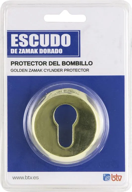 ESCUDO CIRCULAR ZAMAK DORADO