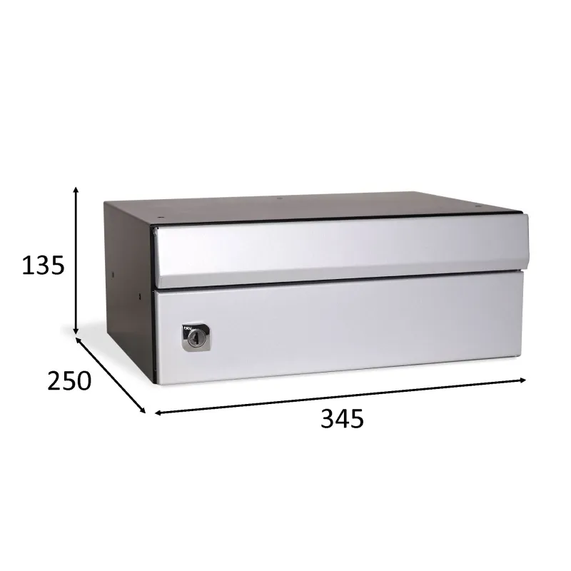 BUZON DUOMO HORIZONTAL 345X250 Gris