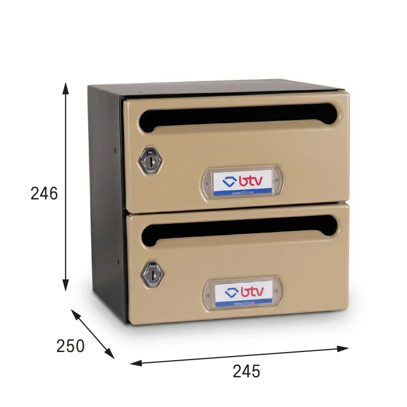BUZON MERCURIO DOBLE (2 BUZONES) BEIGE