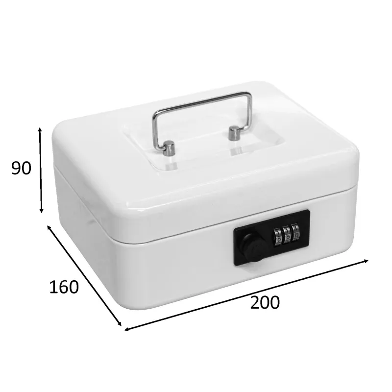 CAJA DE CAUDALES COMBINACION PEQUEÑA BLANCA