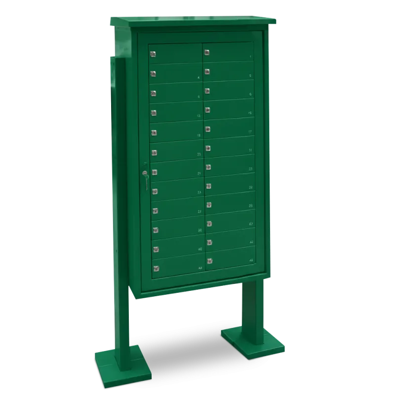 BUZON COMUNITARIO 24 CASILLEROS PUERTAS CIEGAS VERDE