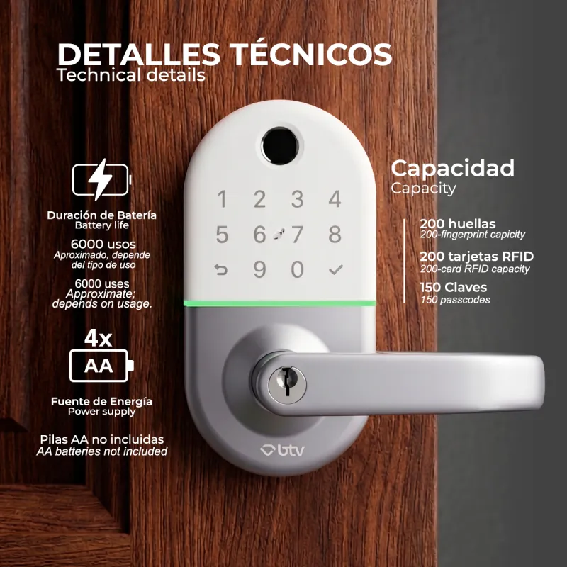CERRADURA INTELIGENTE NEKO BLANCO