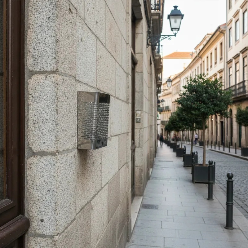 CESTA PARA PUBLICIDAD VERTICAL ACERO INOXIDABLE