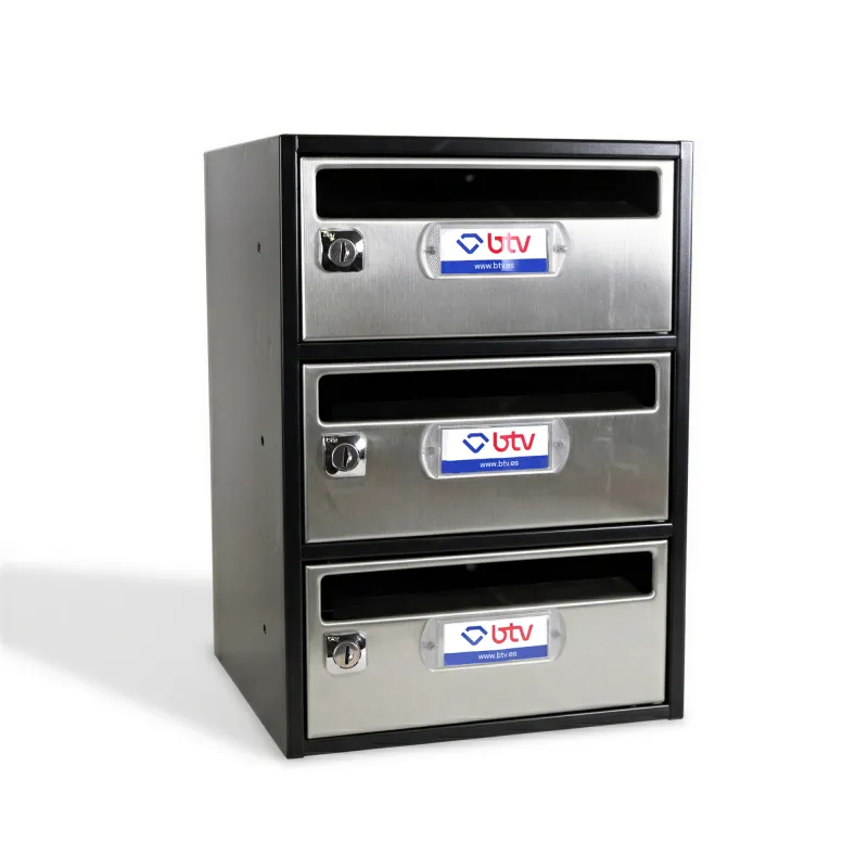 BUZÓN MONCAYO TRIPLE (3 BUZONES) ACERO INOX