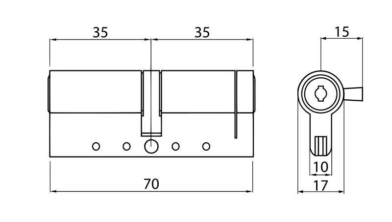 CILINDRO DRAGON 35/35 NK BOX