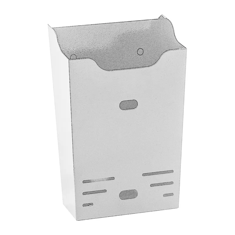 CESTA DE PUBLICIDAD VERTICAL BLANCA