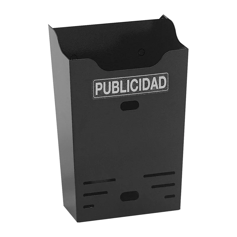 CESTA DE PUBLICIDAD VERTICAL NEGRA