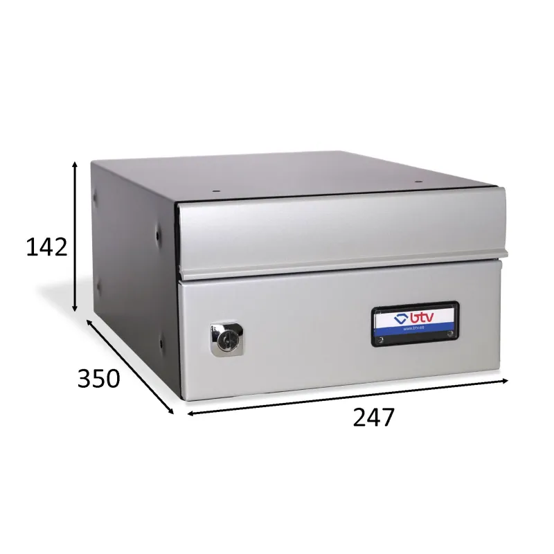 BUZON EXPO HORIZONTAL 247x350 GRIS