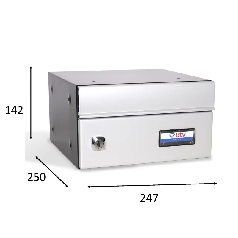 BUZON EXPO HORIZONTAL 247x250 GRIS