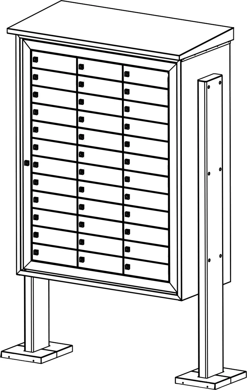 BUZON BCP Negro 36 CASILLEROS PUERTAS CIEGAS