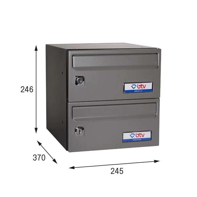 BUZON BARAJAS DOBLE (2 BUZONES) 245x370 GRIS