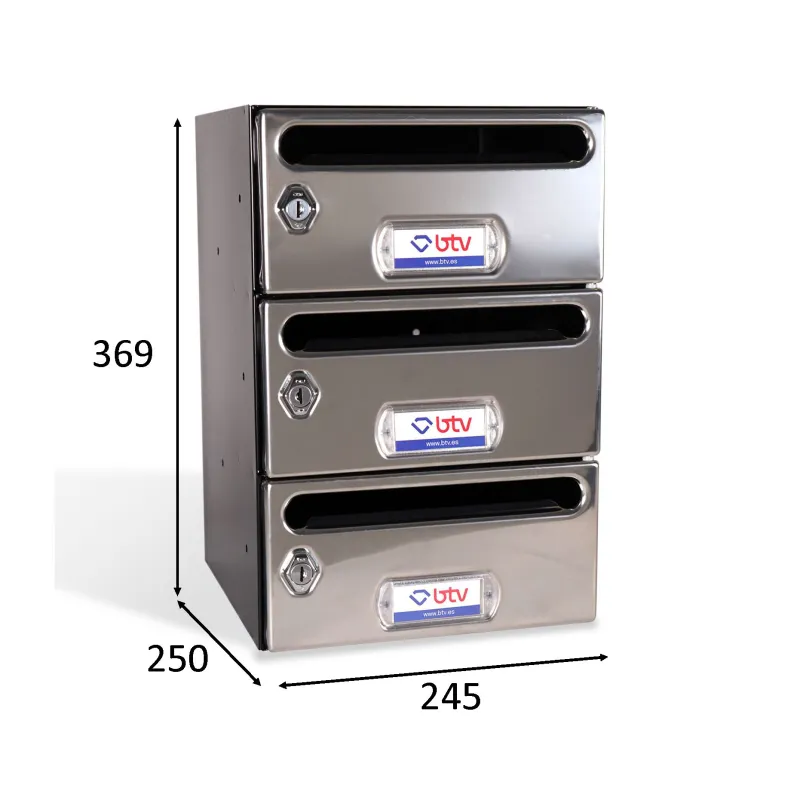 BUZON MERCURIO TRIPLE (3 BUZONES) GRIS