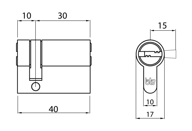 CILINDRO PANTHER 30/10 NK