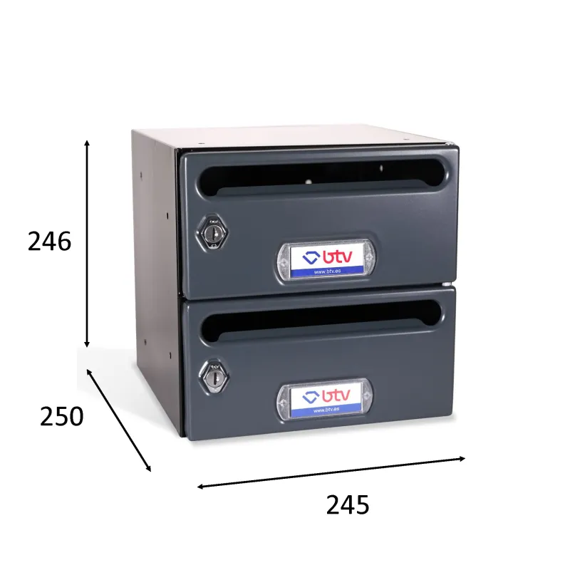 BUZON MERCURIO DOBLE (2 BUZONES) ANTRACITA