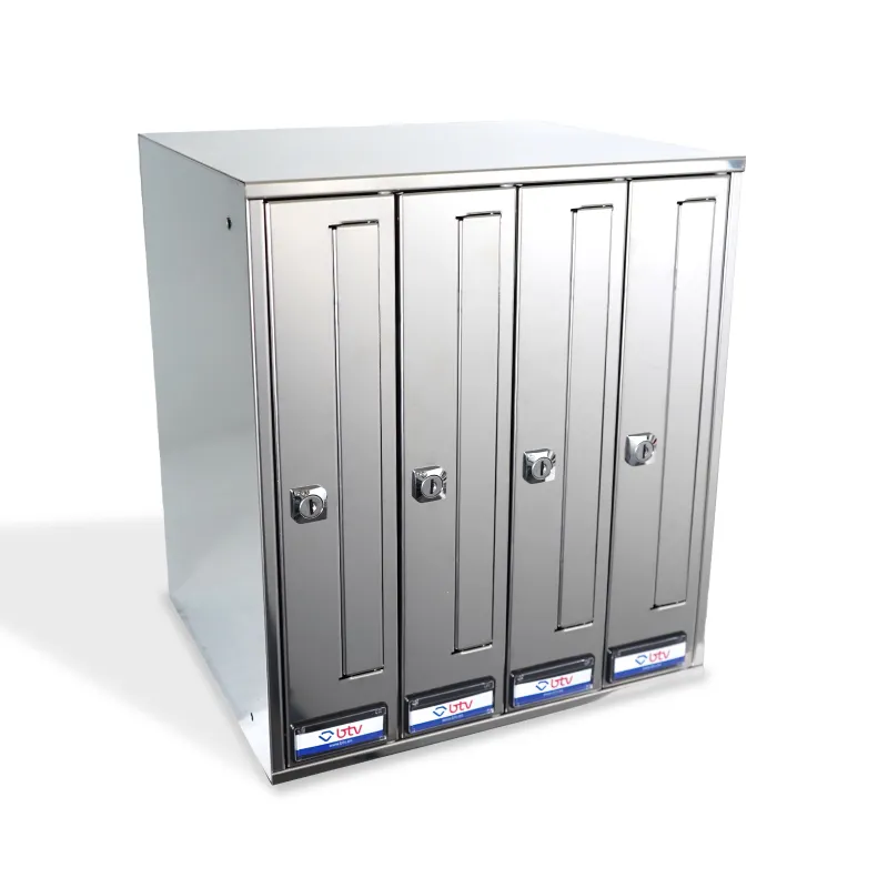 BUZON PRISMA FRONTAL INOXIDABLE G4 CON SOLAPA UNICOLOR