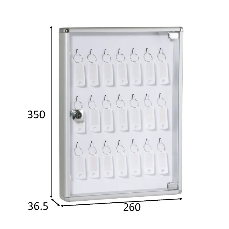 PORTALLAVES DE ALUMINIO PARA 21 LLAVES